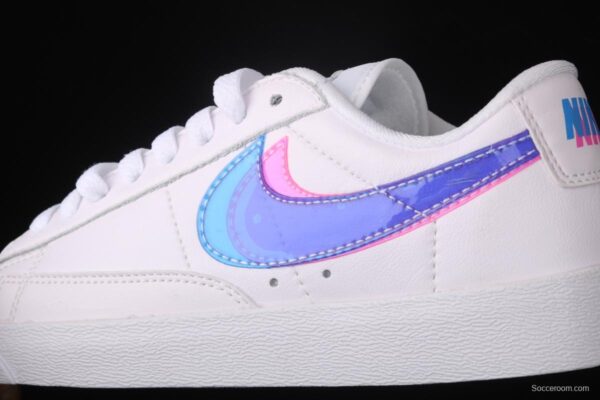 NIKE Blazer Low PRM Trail Blazers two-color Swoosh leisure sports board shoes 454471-176 - Image 5