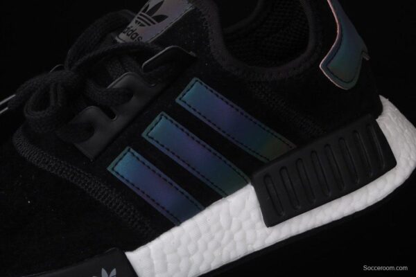 Adidas NMD_R1 F97579 pig leather black and white running shoes - Image 3