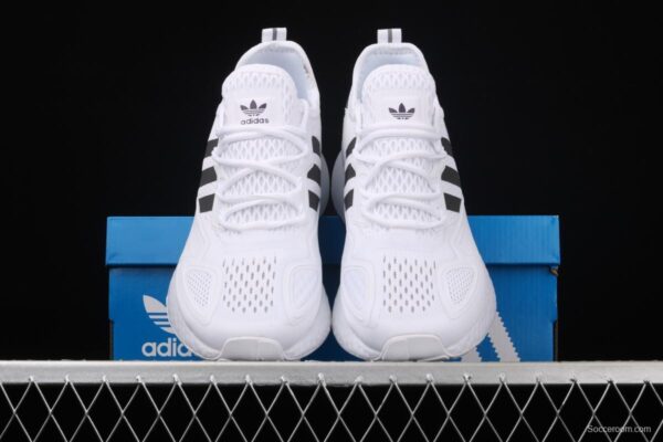 Adidas ZX 2K Boost FV8489 2020 summer new clover popcorn vintage running shoes - Image 13