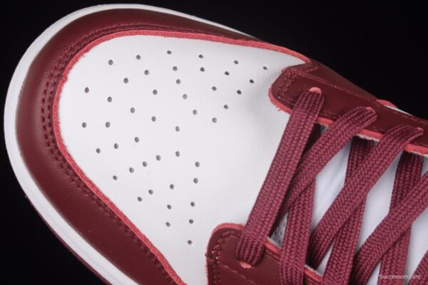 NIKE SB DUNK Low Prm wine red and white color matching SB buckle broken rebound fashion casual shoes DD1503-108 - Image 9