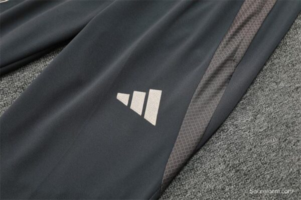 24/25 Real Madrid Khaki Half Zipper Jacket+Long Pants - Image 5