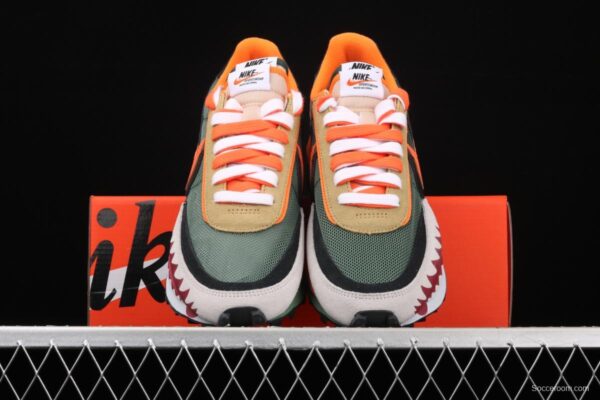 BAPE Shark Mouth x Sacai x NIKE LVD Waffle Daybreak co-signed catwalk style double hook Swoosh running shoes BV0073-007 - Image 11