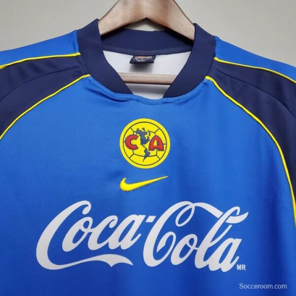 Retro 01/02 Club America Away Blue Jersey - Image 6