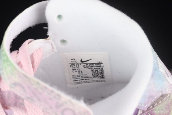 NIKE Air Force 1: 07 Mid WB dazzling ribbon lamp state size Kids 314197-8700 - Image 5