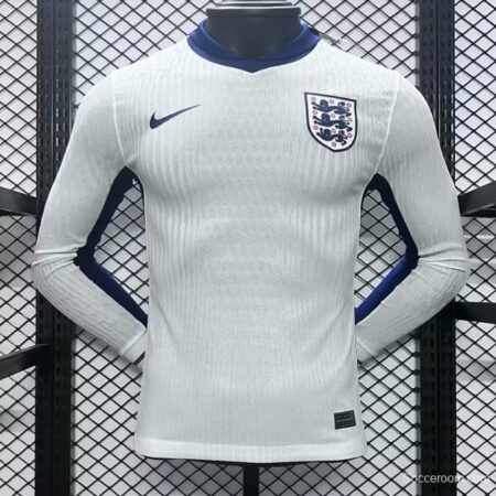 Player Version 2024 England Home Long Sleeve Jersey