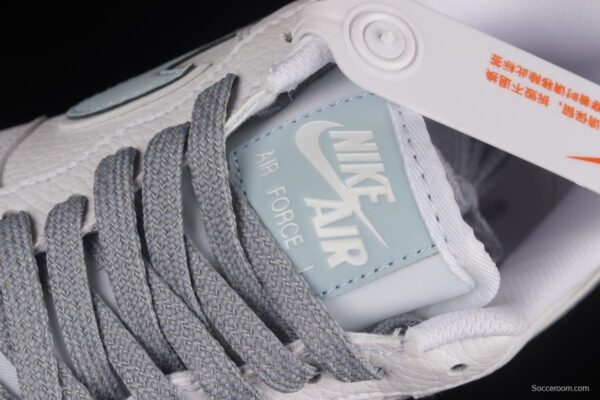 NIKE Air Force 1'07 Low SU19 White Blue 3M Reflective Low Top Casual Sneakers AQ2566-201 - Image 8