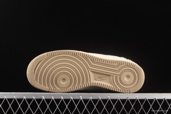 NIKE Air Force 1o07 Low Sherpa wool lined low-top casual board shoes DO7195-025 - Image 14