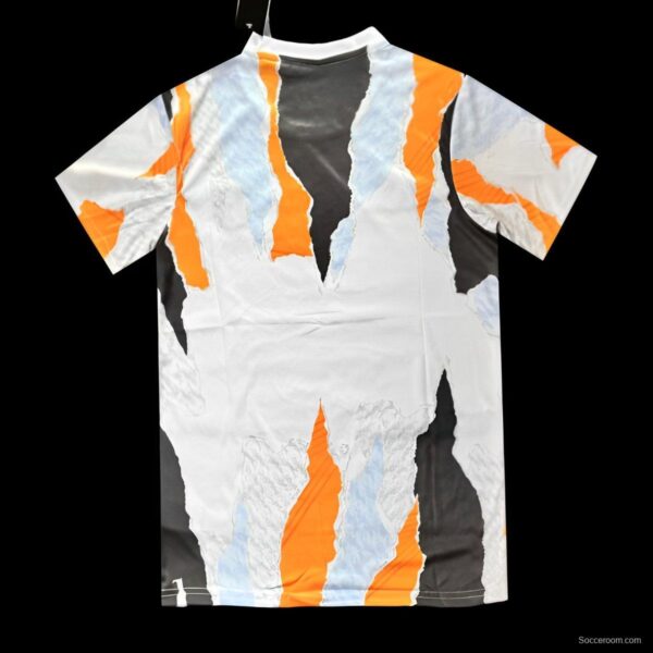 24/25 Real Madrid Adidas White Crew Orange Pre-Match Jersey - Image 2