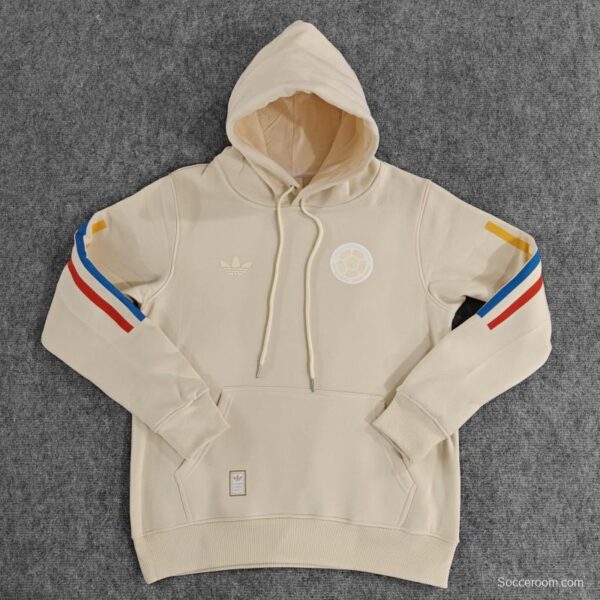 2024 Colombia 100th Black/Navy/Grey/Beige/White Hoodie With Golden Badge - Image 10