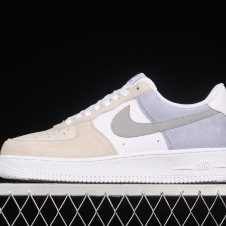 NIKE Air Force 1'07 Low White Gray Purple Color Matching 3M Reflective Low Top Casual Sneakers LM2033-208