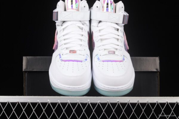 NIKE Air Force 1mm 07 LV8 Good Game video game limits white dazzling laser Velcro high upper board shoes DC2111-191 - Image 12