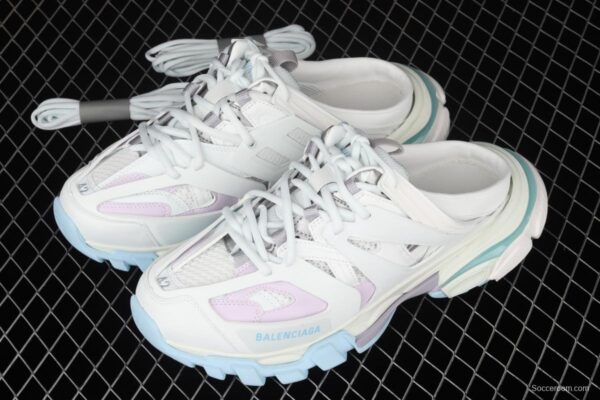 Balenciaga Sneaker Tess s.Gomma MAILLE WHITE/ORANGE 2021ss 3.0 three-generation outdoor concept shoes semi-drag W3AC49045 - Image 9