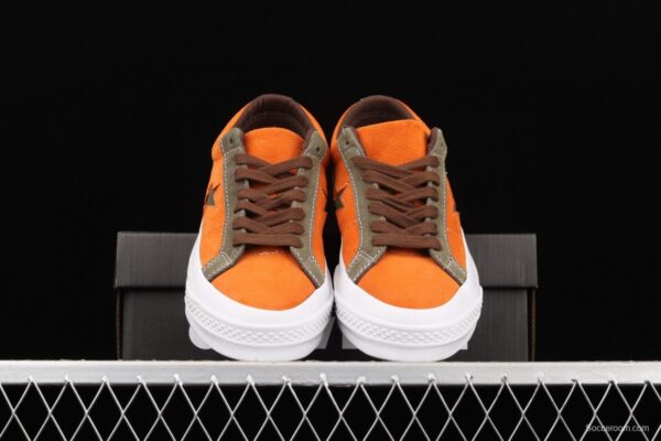 Converse One Star Converse dirty orange-green fur-turned one-star low-top board shoes 161617C - Image 11