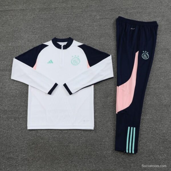 23/24 Ajax White Half Zipper Jacket+Pants - Image 5