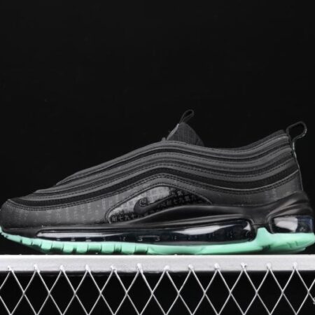 NIKE Air Max 97 GLOW black and green luminous bullet air cushion running shoes 921826-017