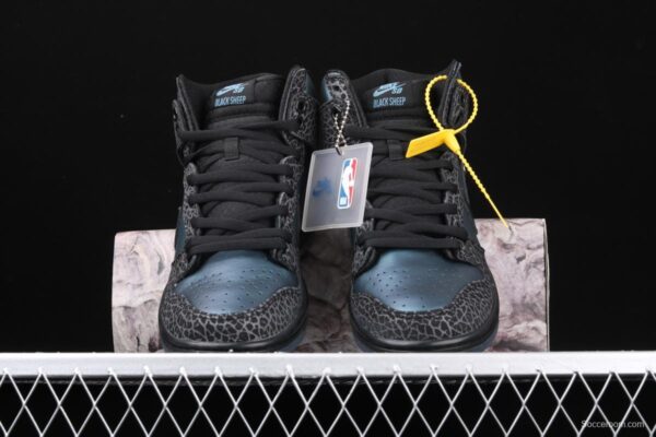 NIKE SB DUNK High x Black Sheep chameleon skateboard shoes BQ6827-001 - Image 12