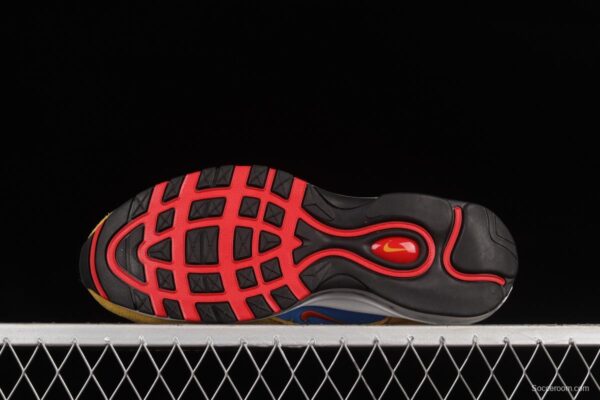 NIKE Air Max 97 SE yellow, blue and red color combination bullet air cushion sports running shoes DH1085-700 - Image 14