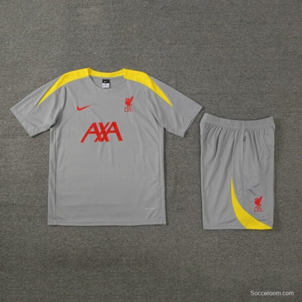 24/25 Liverpool Grey Short Sleeve Jeresy+Shorts - Image 6