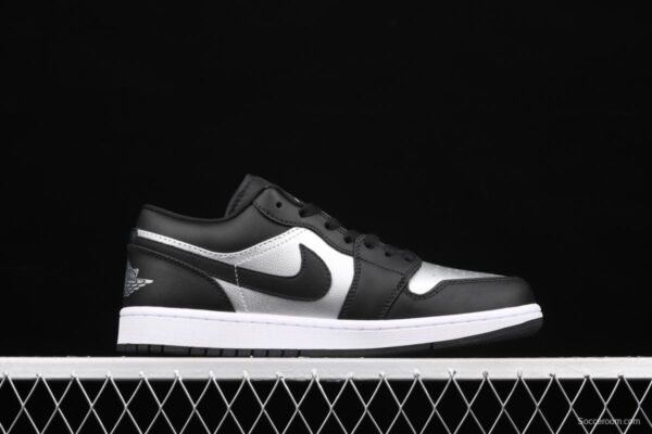 Air Jordan 1 Low low-top black silver culture leisure sports shoes DA5551-001 - Image 16