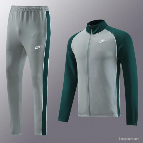 2023 NIKE Grey/Dark Green Hoodie Full Zipper Jacket +Pants - Image 19