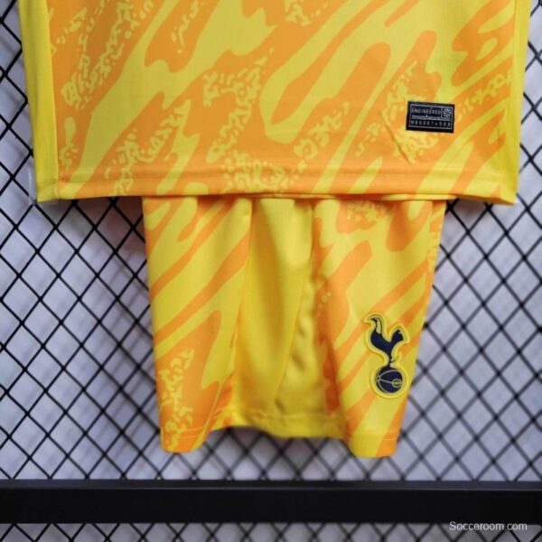 24/25 Kids Tottenham Hotspur Yellow Goalkeeper Jersey - Image 4