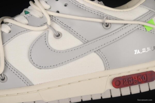 OFF-White x NIKE DUNK Low OW gray SB buckle rebound fashion casual board shoes DM1602-121 - Image 8