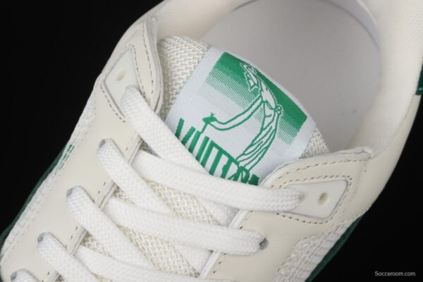 Authentic LV 2021ss early spring fashion catwalk sneakers 410N White Green - Image 8
