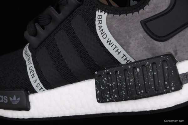 Adidas NMD_R1 Boost Originals Taping F36801 Black Samurai - Image 3