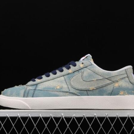 Levi's Strauss x NIKE Blazer Low Trail Blazers hole-breaking jeans low-side leisure sports board shoes 905345-403