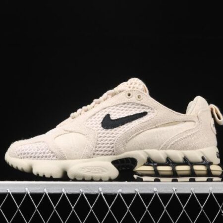 Stussy x NIKE Air Zoom Spiridon Caged 2 Spieli prison East cage 2 generation milky white linen black cloth CQ5486-200