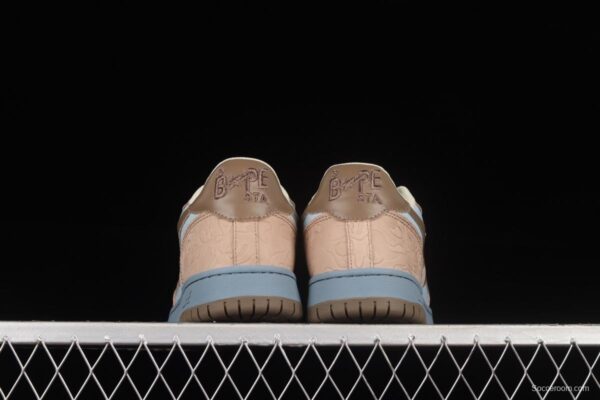 Human MAdidase Bape Sta Sk8 To Nigo trend godfather Nigo brand ape head classic skateboard shoes leisure sports shoes 1G70191035 light blue - Image 13
