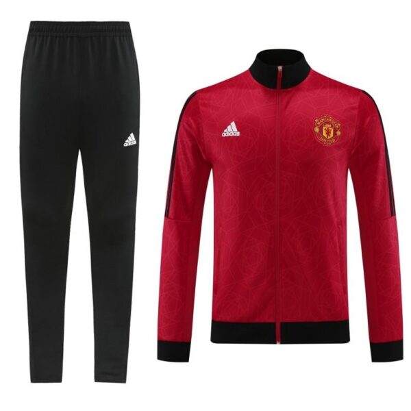23/24 Manchester United Red Full Zipper Jacket+Pants - Image 15