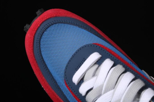 Sacai x NIKE LVD Waffle Daybreak co-signed catwalk style net gauze leather splicing double hook Swoosh running shoes BV0073-400 - Image 6