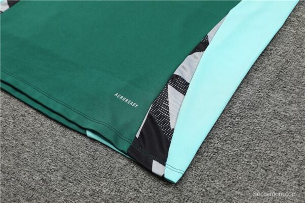 24/25 Manchester United Green Half Zipper Jacket+Long Pants - Image 9