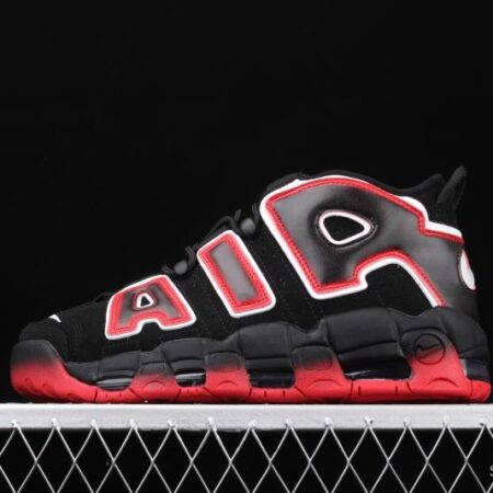 NIKE Air More Uptempo 96 QS Laser Crimson Pippen initial series classic high street leisure sports culture basketball shoes black lava gradual red and white CJ6129-001