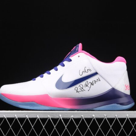 NIKE Zoom Kobe 5 Protro Kobe 5 white pink purple signature CD4991-600