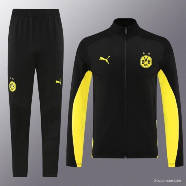24/25 Borussia Dortmund Black/Yellow Full Zipper Jacket +Long Pants - Image 17