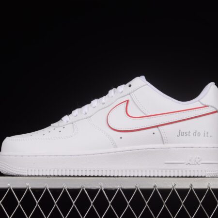 NIKE Air Force 1'07 Low White Red Low Top Sports Casual Sneakers DQ0791-100