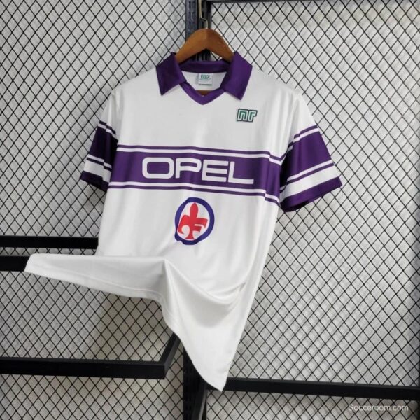 Retro 84/85 ACF Fiorentina Away White Jersey - Image 6