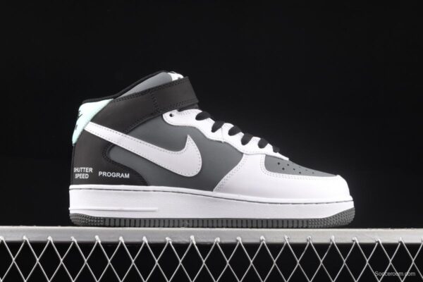 NIKE Air Force 1x 07 Mid Camcorder black-and-white gray camera with casual board shoes CN6863-502 - Image 15