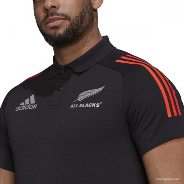 All Blacks 2021 Men's Primeblue Black Polo - Image 5