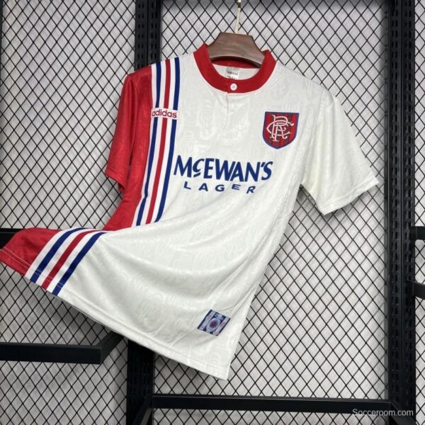 Retro 96/97 Glasgow Rangers Away White Jersey - Image 2