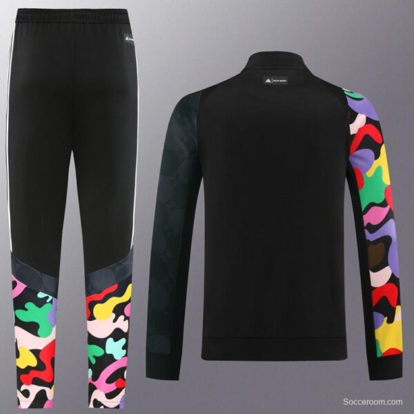2023 Adidas Black Full Zipper Jacket With Colorful Sleeve+Pants - Image 21