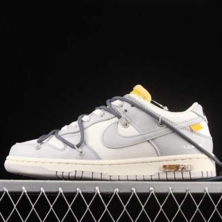 OFF-White x NIKE DUNK Low OW gray SB buckle rebound fashion casual board shoes DM1602-105
