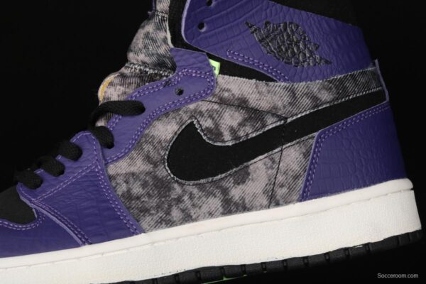 Air Jordan 1 Zoom Air CMFT BayouBoys Zion Black Purple DC2133-500 - Image 7