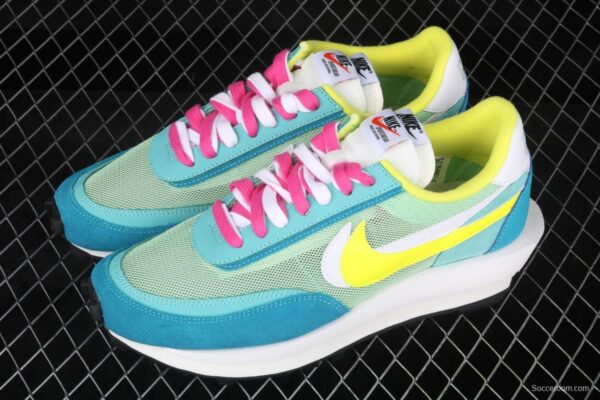 Sacai x NIKE LVD Waffle Daybreak co-signed catwalk style net gauze leather splicing double hook Swoosh running shoes BV0073-600 - Image 7