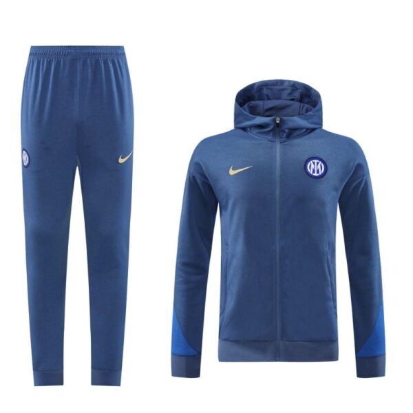 24/25 Inter Milan Blue Hoodie Full Zipper Jacket +Long Pants - Image 12