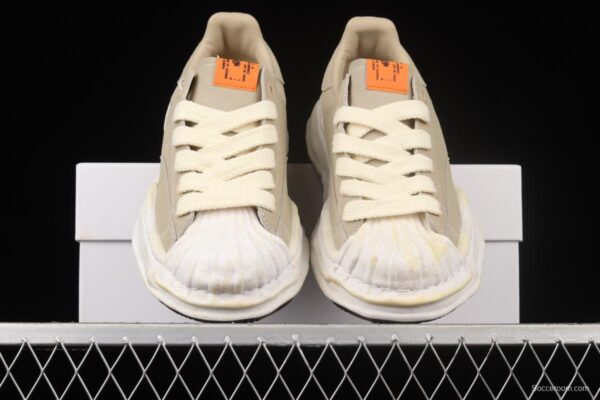 MMY/Maison MIHARA YASUHIRO Wayne Original Sole Leather Low Sneaker Japanese Conceptual Fashion designer Mihara Kangyu brand shell front page deformed retro dissolved snow cake bottom - Image 11