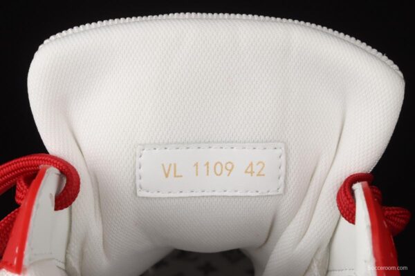 Authentic LV 2021ss early spring fashion catwalk sneakers 410N RED WHITE - Image 6