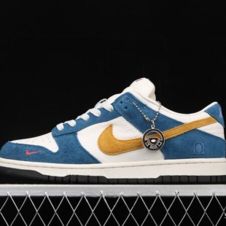 Kasina x NIKE SB DUNK Low co-signed blue and yellow retro low-top leisure sports skateboard shoes CZ6501-100